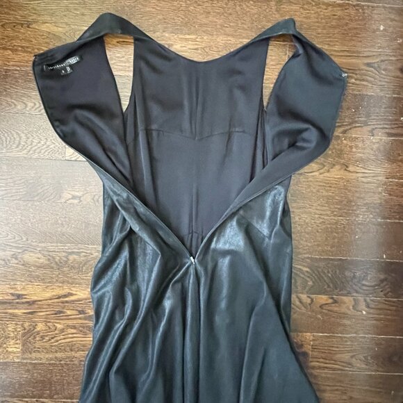 Stunning Theyskens' Theory Soft Black Leather Dress w/ pockets-Size 6 - Picture 5 of 14